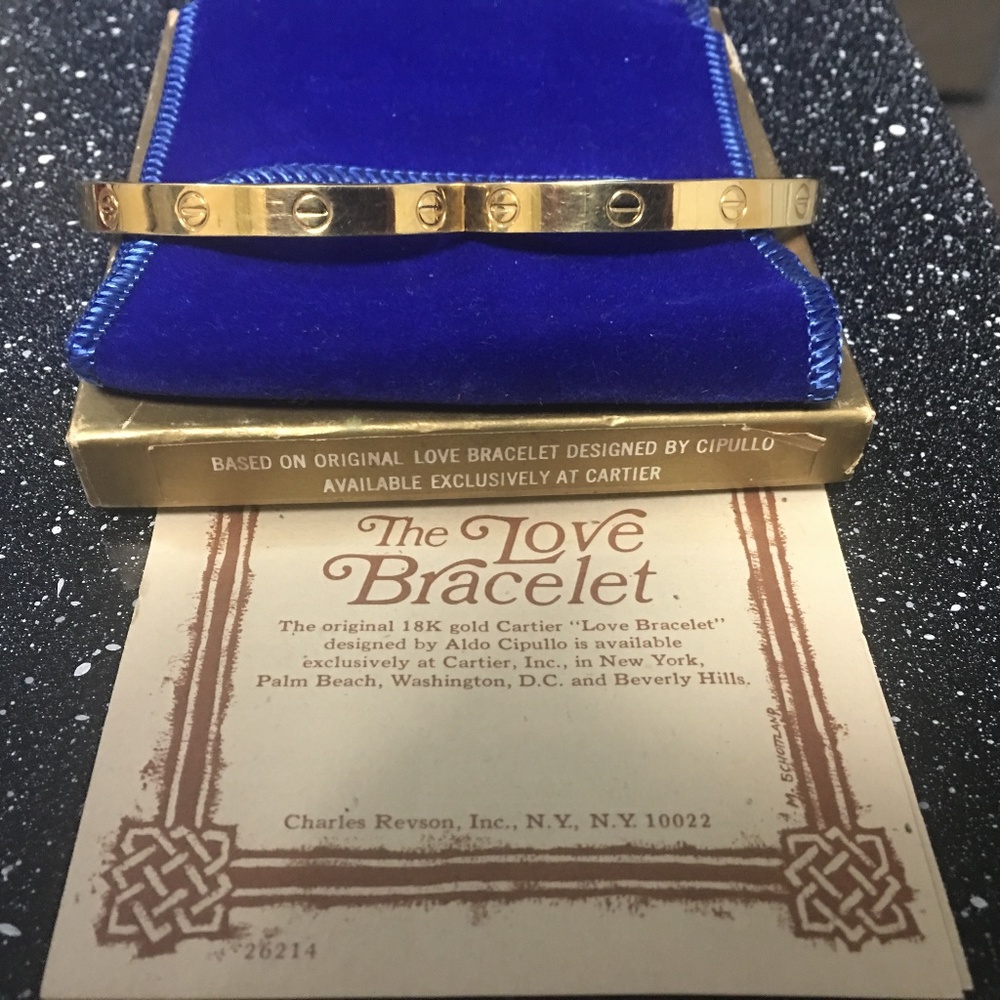 1970 Cipullo/Revson CARTIER 18k GP Love Bracelet